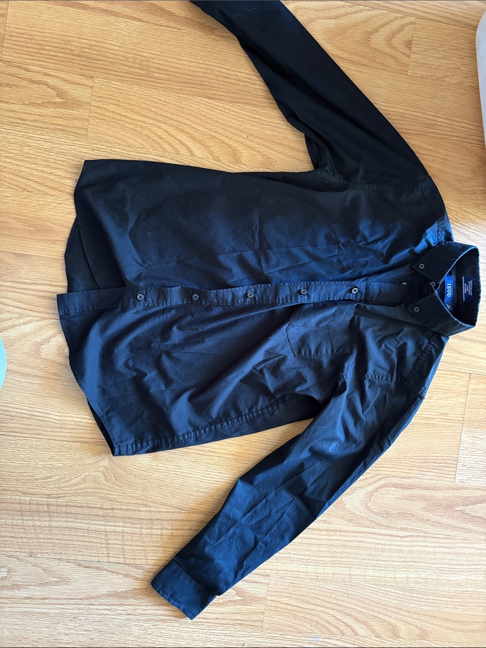 Izod Boy’s Black Long-Sleeve Button-Up Shirt Size L 14/16